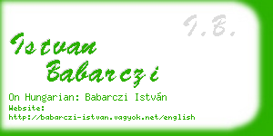 istvan babarczi business card