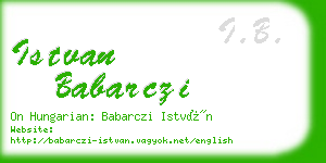 istvan babarczi business card